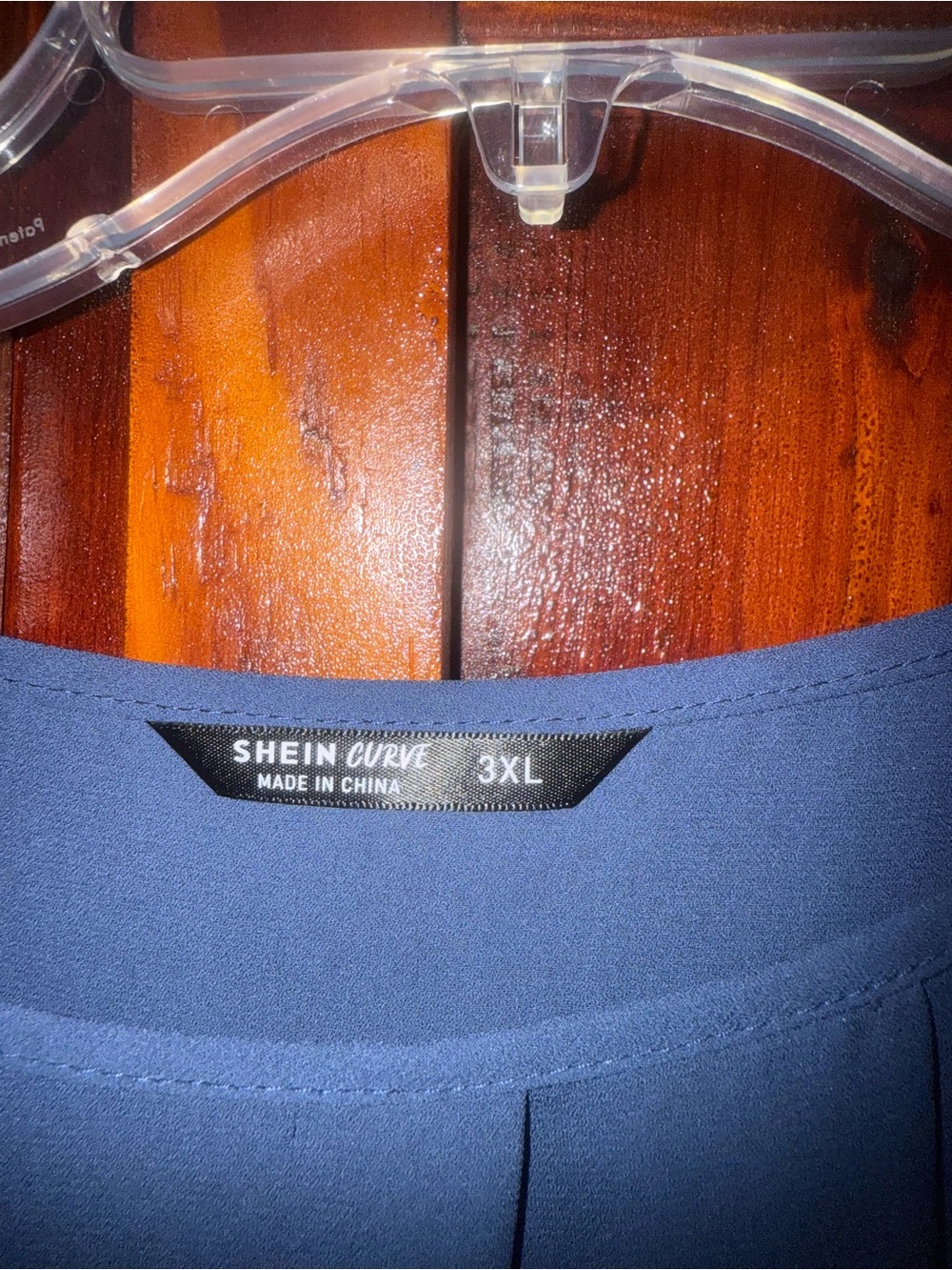SHEIN Curve Navy Blue 3XL Top